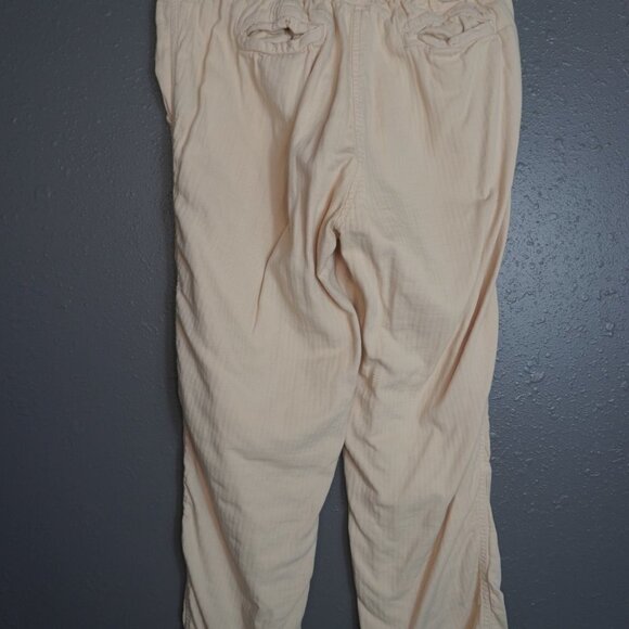 J. Crew Womens Tan Seaside Linen Straight Leg Casual Drawstring Pants Size 2 - Picture 5 of 9